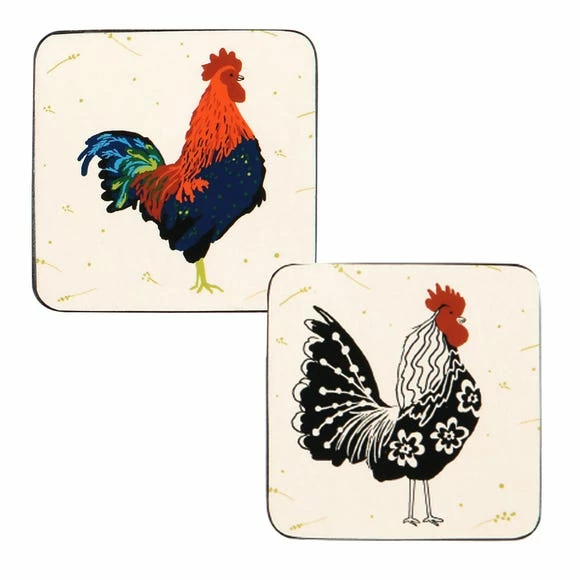 Top 10 👍 Set of 4 Ulster Weavers Rooster Coasters ✔️